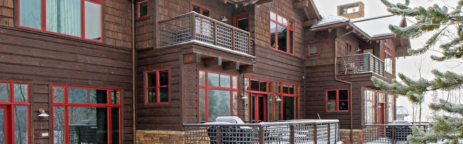 Decks attached to residences in Teton Village, WY.